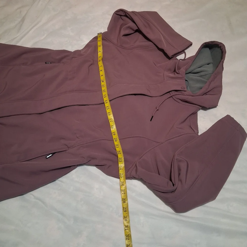 Outdoor Ventures Women Softshell Long Jacket With Hood Purple/Pink XXL Fleece - Picture 11 of 16
